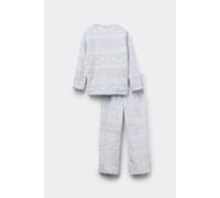 Tezenis Pigiama Lungo Pile Devoré Bimba Stampa Nordica Bambina Azzurro Taglia 2-3