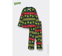 Tezenis Pigiama Lungo Pile Leggero Grinch Natale Bimbi Unisex Unisex Nero Taglia 2-3