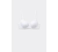 Tezenis Reggiseno Balconcino Leggermente Imbottito in Pizzo Riciclato Wien Donna Bianco Taglia 2C