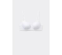Tezenis Reggiseno Balconcino Leggermente Imbottito in Pizzo Riciclato Wien Donna Bianco Taglia 2E