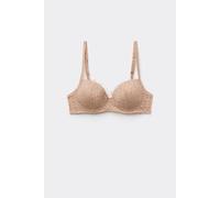 Tezenis Reggiseno Balconcino Leggermente Imbottito in Pizzo Riciclato Wien Donna Naturale Taglia 2D