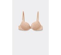 Tezenis Reggiseno Super Push-up in Pizzo Riciclato Los Angeles Donna Naturale Taglia 1B
