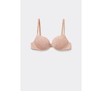 Tezenis Reggiseno Super Push-up in Pizzo Riciclato Los Angeles Donna Naturale Taglia 2B