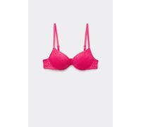 Tezenis Reggiseno Super Push-up in Pizzo Riciclato Los Angeles Donna Rosa Taglia 3B