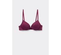 Tezenis Reggiseno Super Push-up in Pizzo Riciclato Los Angeles Donna Rosso Taglia 3B