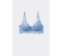 Tezenis Reggiseno Super Push-up in Pizzo Riciclato Malibù Donna Azzurro Taglia 3B