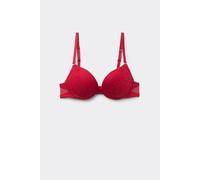 Tezenis Reggiseno Super Push-up Los Angeles Delicate Net Donna Rosso Taglia 3C