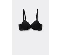 Tezenis Reggiseno Super Push-up Los Angeles Glam Rib Donna Nero Taglia 2B