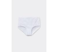 Tezenis Slip Vita Alta Cotone e Pizzo Riciclato Donna Bianco Taglia L