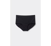 Tezenis Slip Vita Alta Cotone e Pizzo Riciclato Donna Nero Taglia XL