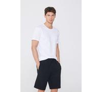 Tezenis T-Shirt in Cotone Fiammato con Taschino Uomo Bianco Taglia S