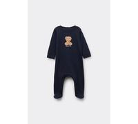 Tezenis Tutina Bebè Manica Lunga 100% Cotone con Piedino Blu Taglia 6-9