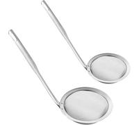 Teziluo 2 colini a maglia fine, setaccio in acciaio inox con rete metallica, cucchiaio multiuso da cucina per farina, tè, caffè, succo, zuppe e salse
