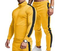 TEZO Mens Workout Stringer Tank Tops Fitness Performance Muscle Sleeveless Shirts Gym Training Bodybuilding Vest, giallo, nero, XL