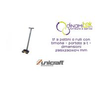 TF 3 PATTINI A RULLI CON TIMONE - PORTATA 3 T - DIMENSIONI 295X230X104 MM UNICRA
