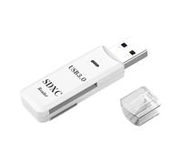 TF Kartenleser - 3.0 Zoll USB3 Kartenadapter | ABS Kunststoff Gehäuse - USB 3.0 Speicherkartenleser mit 5 Gbit Übertragung 2 Steckplätzen Plug Play kompakt leicht für schnellen Datentransfer unterwegs