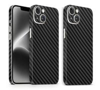 TF Skins Pellicola protettiva per iPhone 11 (2 pezzi) per la parte posteriore e i lati in aspetto elegante, con protezione per fotocamera dai graffi (nero carbonio)
