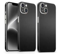 TF Skins Pellicola protettiva per iPhone 12 (2 pezzi) per la parte posteriore e i lati in aspetto elegante, con protezione per fotocamera dai graffi (nero carbonio)