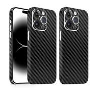 TF Skins - Pellicola protettiva per iPhone 12 Pro Max (2 pezzi), per la parte posteriore e i bordi, finitura elegante, inclusa una protezione antigraffio per la fotocamera (nero carbonio)