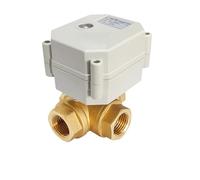 TF15-BH3-C Valvola A Sfera Orizzontale A 3 Vie, Tipo T/L, In Ottone, 1/2'' (DN15), 110 V A 230 V AC, Con Trasmissione Di Ritorno E Spegnimento, Ingranaggi Metallici, IP67(NPT_110V TO 240V_CR401)