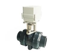 TF32-P2-C DN32 PVC Valvola motorizzata elettrica B1S1P/NPT 11/4'' DC12V 3 fili 10NM Attuatore Valvola On/Off 15 Sec Ingranaggi in metallo(B1sp,DC24-CR303)