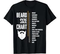 tf6jres Beard Measurement Chart Beard Length Funny Growth Chart Gift Unisex T-Shirt Black 3XL