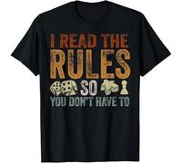 tf6jres Board Games Vintage Game Night Men Women I Read The Rules Gift Unisex T-Shirt Black S