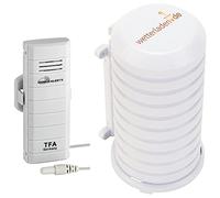 TFA 30.3301.02 WeatherHub T Trasmettitore con sensore per cavi, impermeabile (bianco con custodia protettiva JM)