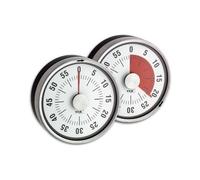 TFA - 38.1028.10, Analogico, 79 x 79 x 33 mm, Nero, Grigio