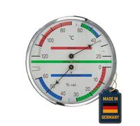 TFA - Termoigrometro analogico per sauna con anello metallico 40.1013 - argento/bianco