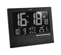 TFA 60.4508 Parete Digital clock Rettangolo Nero Stilo AA 1,5 V radio-controlled