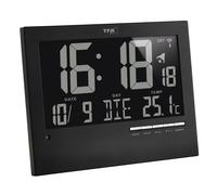 TFA® digitale Funkwanduhr 60.4508 schwarz NUOVO