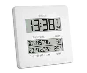 TFA® digitale Funkwanduhr TIMELINE weiB NUOVO