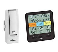 TFA Dostmann 31.4007.02 - Kit di Base Weatherhub con termometro e igrometro Wireless Klima@Home (Nero con batterie)