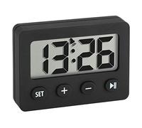 TFA DOSTMANN 60-2014-01 60.2014.01-Sveglia Digitale, Gomma, Nero, L 59 x B 14 (30) x H 42 mm