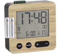 TFA Dostmann 60.2545 Radiosveglia digitale con temperatura interna... (effetto legno con batterie)