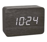 TFA Dostmann 60.2549.01 Radiocontrollato Sveglia Legno, Nero Tempi di allarme 1