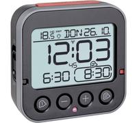 TFA Dostmann 60.2550.01 Sveglia Radiocontrollato Nero Tempi di allarme 2
