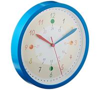 TFA Dostmann 60.3058.06.91 - Orologio educativo da Parete per Bambini e Bambine, per Imparare Il Tempo, colorato, Blu, plastica, Vetro MDF, L 308 x P 44 x H 308 mm