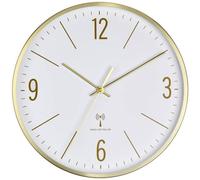 TFA Dostmann Orologio da parete radiocomandato, 60.3534.53 con struttura in metallo color oro, Metallo, oro