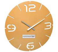 TFA Dostmann 60.3536 - Orologio da parete radiocontrollato Contour, colore: giallo, con batteria