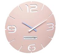TFA Dostmann 60.3536 - Orologio da parete radiocontrollato Contour, colore: rosa albicocca, con batteria