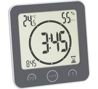 TFA Dostmann 60.4001.10 Bad- /Küchenuhr mit Timer Timer Grigio digitale