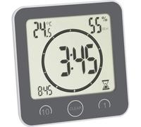 TFA Dostmann 60.4001.10 Bad- /Küchenuhr mit Timer Timer Grigio digitale