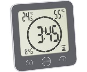 TFA Dostmann 60.4001.10 Bad- /Küchenuhr mit Timer Timer Grigio digitale