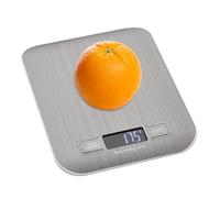 TFA Dostmann bilancia da cucina digitale AMARETTI, 50.2004.54, con funzione di tara, funzione di spegnimento, bilancia digitale per alimenti fino a 10 kg, moderna, display illuminato, argento