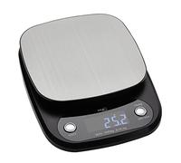 TFA Dostmann bilancia digitale da cucina APPLE PIE, 50.2005.10, risoluzione 0,1 g, con funzione di tara, funzione di spegnimento, per alimenti fino a 5 kg, moderna, display illuminato, argento