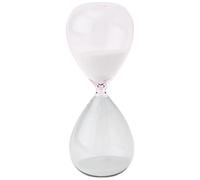 TFA Dostmann Clessidra 15 minuti, 18.6009.02.40, in vetro, timer, decorazione da tavolo, timer, timer, grigio, rosa, sabbia, (L) 73 x (H) 190 mm