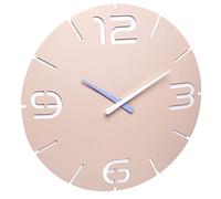 TFA Dostmann Contour Design 60.3536 - Orologio da parete radiocontrollato (rosa-albicocco/bianco con batteria)