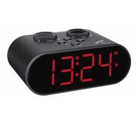 TFA Dostmann Radiosveglia digitale ELLYPSE 60.2551.01 – Radiocontrollata, Ricarica USB Nero